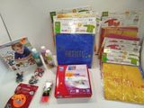 a lot of craft supplies on the table