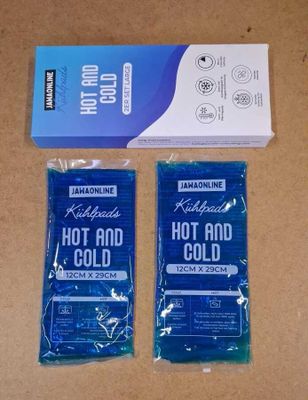 two packs of hot and cold condoms sitting next to each other on a table