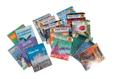 beaucoup de livres sur la table