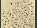 an old handwritten letter from a man who is writing on a piece of paper