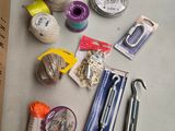 supplies laid out on a table for a crafting project