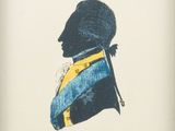 portrait of a man in a military uniform with a blue and yellow sash
