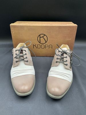 Paire de chaussures de ville homme à lacet en cuir et tissu, KDOPA, mo - Photo 1