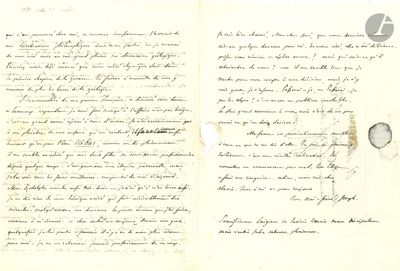 an old manuscript with a handwritten letter on it and a picture of a bird on the page
