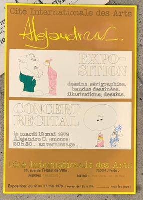 Alejandro C. Exposition concert. Cité Internationale des Art…