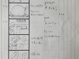 a drawing of a storyboard with a picture of a cat
