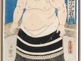an image of a sumo standing in front of a blue sky