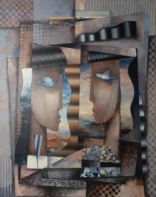 une image représentant un collage d'un homme et d'une femme