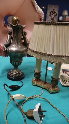 Petite lampe bouillote et lampe en régule