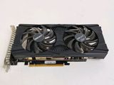 a close up of a video card on a white surface