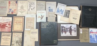 a lot of old books on the table together