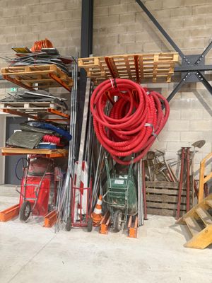 a lot of tools and tools that are on the floor