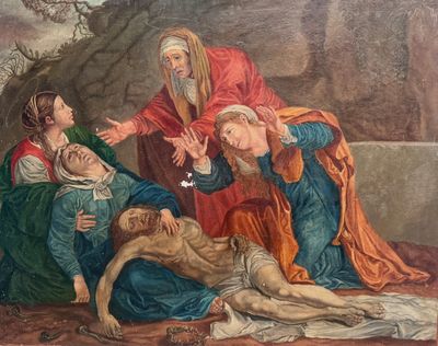 École française du XVIIIeme siècle Mise au tombeau du Christ…