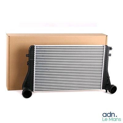 a close up of an intercooler on a cardboard box