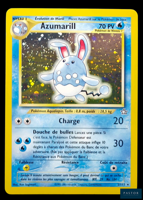 un gros plan d'une carte Pokémon sur laquelle figure un lapin