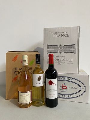 Ensemble De Bouteilles De Vin Rouge Blanc Et Ros Com Interencheres Com