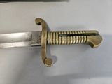 a close up of a knife on a table