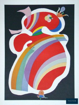 une image représentant un poisson aux couleurs de l'arc-en-ciel sur fond noir