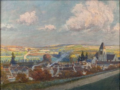 VOGLER Paul, 1852-1904 Village de Vétheuil