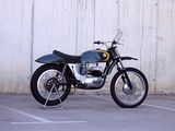a motorcycle that is parked in a parking lot