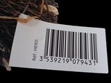 a bird nest with a bird ' s nest and a barcode on it