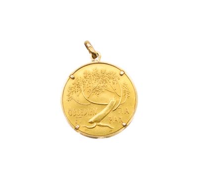 an image of a gold coin with a bird on it
