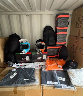 many items in the back of a moving truck