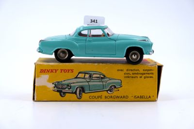 a blue toy car sitting on top of a box