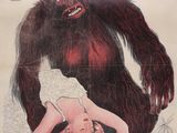 an old movie poster of a gorilla being held by a woman