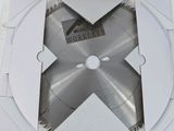a box with a circular saw blade inside of it