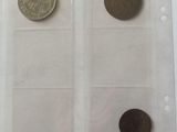 a lot of coins in a clear plastic container