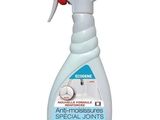 a close up of a spray bottle of anti - moussures on a white background