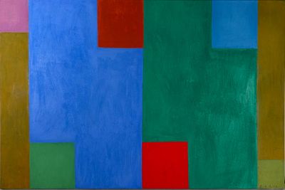 an image of a painting that is on display in a room