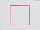 drawing a square with a red line in the middle of it