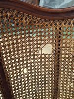 Fauteuil de bureau en bois mouluré, le dossier et l'assise c… (photo 6)