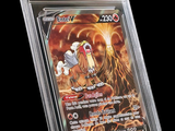 a close up of a pokemon card in a clear plastic holder