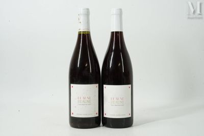deux bouteilles de vin posées l'une à côté de l'autre sur une surface blanche