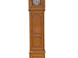 a tall wooden grandfather clock that is standing in front of a white background