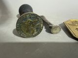 a picture of a brass door knob and a brass door handle