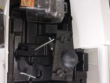 an overhead view of a box with a bunch of electronics inside of it