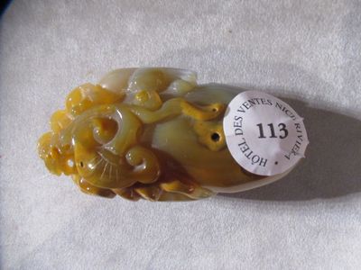 Chine Pêche de longévité en agate.