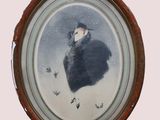 la photo d'une photo représentant une femme en manteau de fourrure