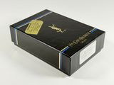 an image of a black box with a gold label on it