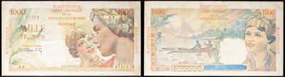 three different pictures of a woman and a man on a bank note