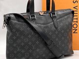 louis vuitton black monogram canvas and leather briefcase