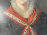portrait d'un homme portant une écharpe rouge et une perruque blanche