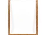 wooden picture frame on white background with copy space for text or image