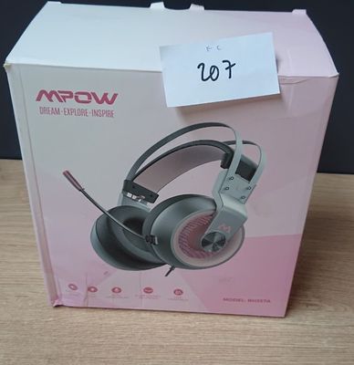 Casque gaming filaire MPOW BH357A, avec lumière LED, Microph…