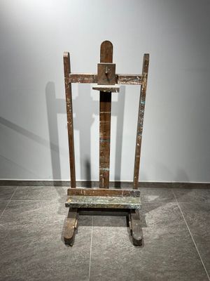 LAPICQUE Charles (1898-1988) Chevalet d'atelier en bois ayan…