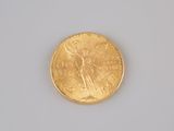 an image of a gold coin on a white surface